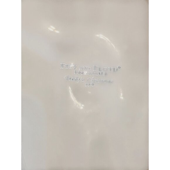 Fitz And Floyd Essentials Teddys Christmas Sleigh Plate 10" Hand-Painted Ceramic - Picture 3 of 5